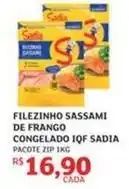 Assaí Atacadista Sadia - filezinho sassami de frango congelado iqf oferta
