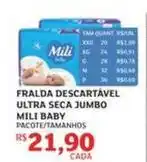 Assaí Atacadista Mili - fralda descartável ultra seca jumbo oferta