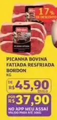 Assaí Atacadista Bordon - picanha bovina fatiada resfriada oferta
