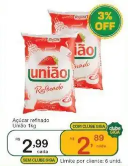 Giga Atacado Açúcar refinado União oferta