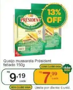 Giga Atacado Queijo mussarela président oferta