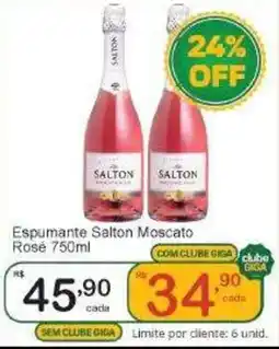 Giga Atacado Espumante salton moscato rosé oferta