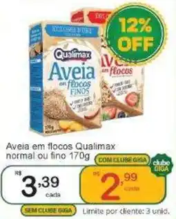 Giga Atacado Aveia em flocos qualimax normal ou fino oferta