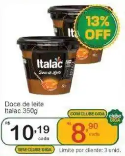 Giga Atacado Doce de leite Italac oferta