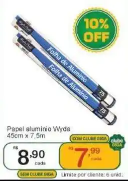 Giga Atacado Papel alumínio Wyda oferta