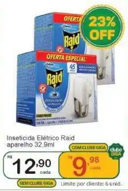 Giga Atacado Inseticida elétrico raid aparelho oferta