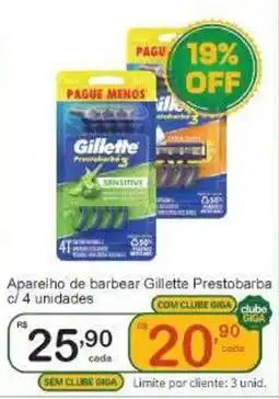 Giga Atacado Aparelho de barbear gillette prestobarba oferta