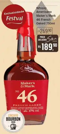 Festval Whisky americano maker's mark 46 french oaked oferta