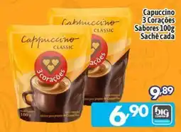 Supermercados Big Compra Cappuccino classic 3 corações oferta