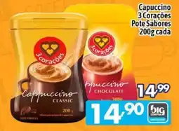 Supermercados Big Compra Capuccino 3 Corações oferta