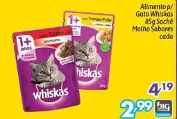 Supermercados Big Compra Alimento p/ Gato Whiskas oferta