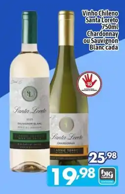 Supermercados Big Compra Vinho chileno santa loreto oferta