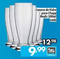 Supermercados Big Compra Caneca de Vidro para Chopp Nadir oferta