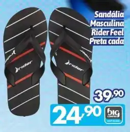 Supermercados Big Compra Sandália masculina rider feel preta cada oferta