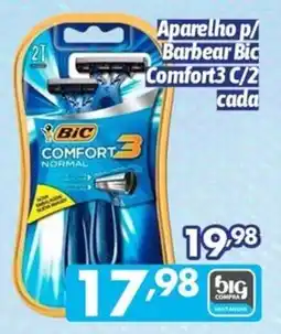 Supermercados Big Compra Aparelho p/ Barbear Bic Comfort3 C/2 oferta