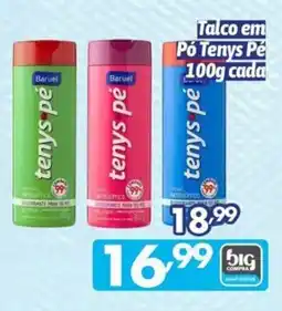 Supermercados Big Compra Talco em Pó Tenys Pé oferta