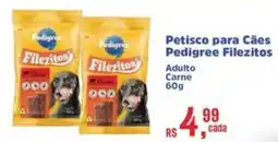 Supermercados Mateus Petisco para Cães Pedigree Filezitos oferta