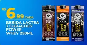 Supermercado Precito Bebida láctea 3 corações power whey oferta