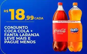 Conjunto coca cola + fanta laranja