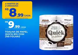 Supermercado Precito Toalha de papel quick big com 240 folhas oferta
