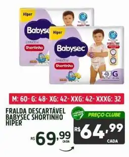 Rede Parceria Fralda descartável babysec shortinho hiper oferta