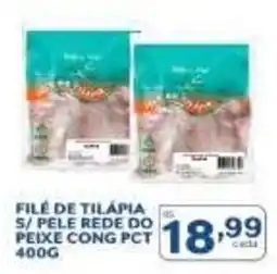 Rede Parceria Filé de tilápia s/ pele rede do peixe cong pct oferta