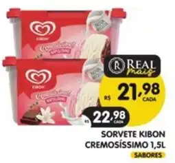 Supermercados Real Sorvete kibon cremosíssimo 1,5l oferta