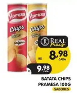 Supermercados Real batata chips pramesa 100g sabores oferta
