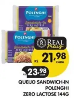 Supermercados Real Queijo sandwich-in polenghi zero lactose oferta
