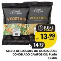 Supermercados Real seleta de legumes ou batata doce congelado campos del plata oferta
