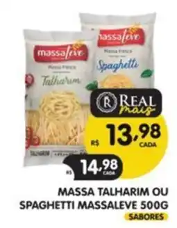 Supermercados Real Massa talharim ou spaghetti massaleve oferta