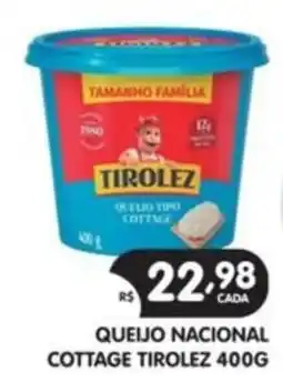 Supermercados Real Queijo nacional cottage tirolez oferta