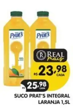Supermercados Real Suco prat's integral laranja oferta