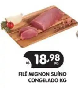 Supermercados Real filé mignon suíno congelado kg oferta