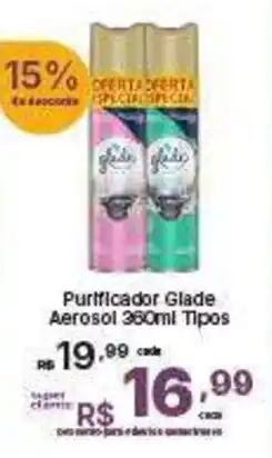 Super Lagoa Purificador Glade Aerosol 360ml Tipos oferta