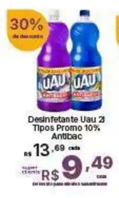 Super Lagoa Desinfetante Uau 2 Tipos Promo 10% Antibac oferta