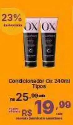 Super Lagoa Condicionador Ox 240ml Tipos oferta