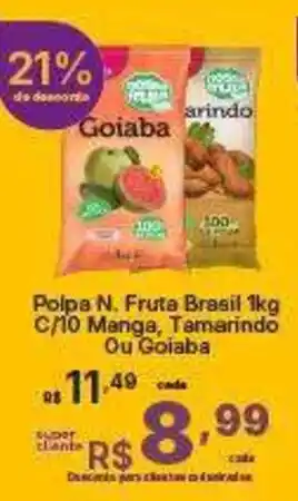 Super Lagoa Polpa N. Fruta Brasil oferta
