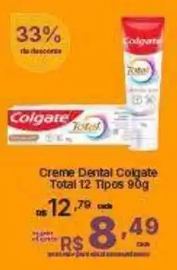 Super Lagoa Creme Dental Colgate Total 12 Tipos oferta