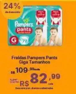 Super Lagoa Fraldas Pampers Pants Giga Tamanhos oferta