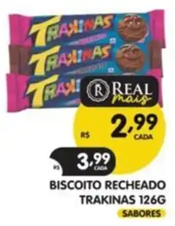 Supermercados Real Biscoito recheado trakinhas oferta