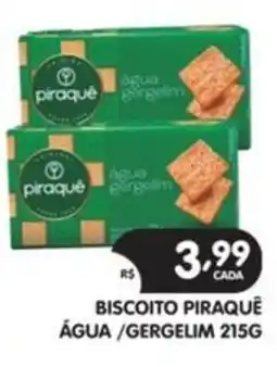 Supermercados Real Biscoito piraquê água / gergelim oferta