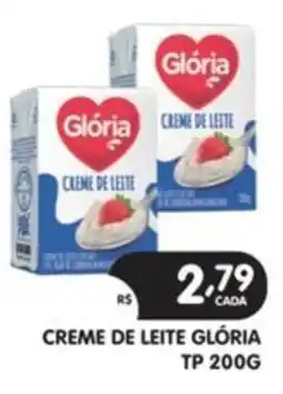 Supermercados Real Creme de leite glória oferta