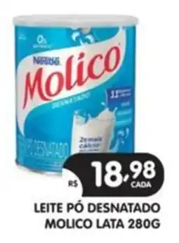 Supermercados Real Leite pô desnatado molico lata oferta