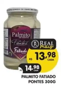 Supermercados Real Palmito fatiado pontes oferta