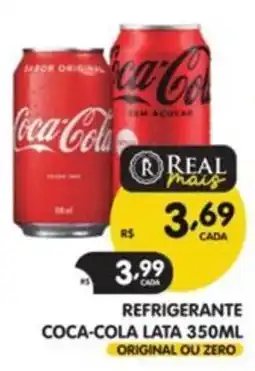 Supermercados Real refrigerante coca-cola lata oferta