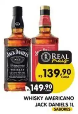 Supermercados Real whisky americano jack daniels 1l oferta
