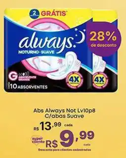 Super Lagoa Always noturno suave oferta