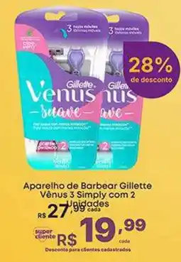 Super Lagoa Aparelho de Barbear Gillette Vênus 3 Simply oferta