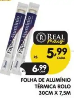 Supermercados Real folha de alumínio térmica rolo oferta